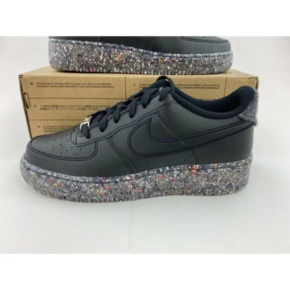 Nike Air Force 1 Recycled Wool Pack Black Women's Size 7.5 Shoes - Picture 12 of 12